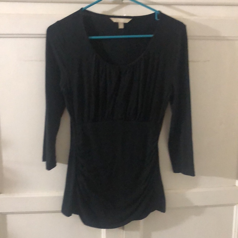 Banana Republic - Black Top With Runched Sides